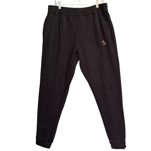 OVO October’s Very Own Black Sweatpants with Gold Owl Emblem XL - Picture 1 of 5